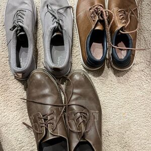 Lot of Men's Brown and Gray Casual Shoes size 11.5, 12